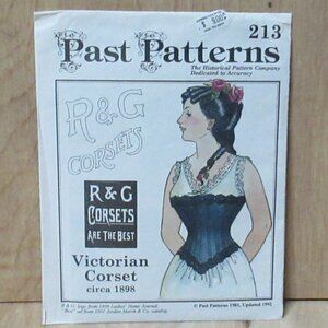 Past Patterns 213  1890s Corset Sewing Pattern Sz 8-26 B, C, D, Cups Uncut